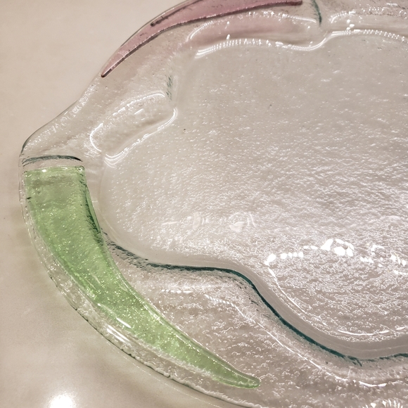 Murano colourful glass plate, made in Italy - Picture 8 of 10